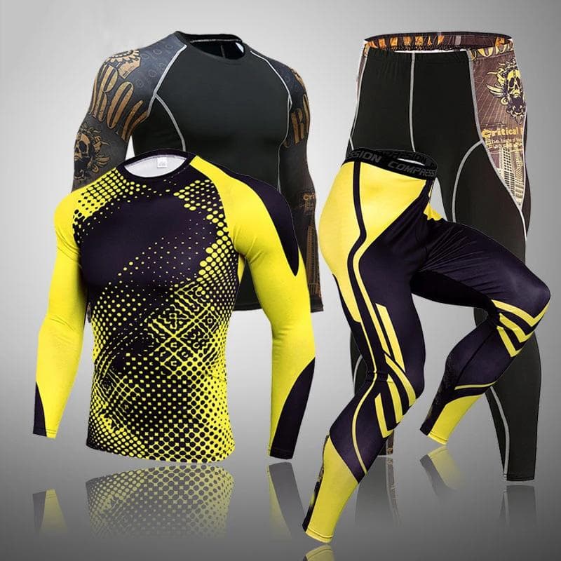 Men's Sportwear Sport Suits 3D Skull Compression Men's Full Suit Tracksuit Fitness Clothes Size S-4XL cm
