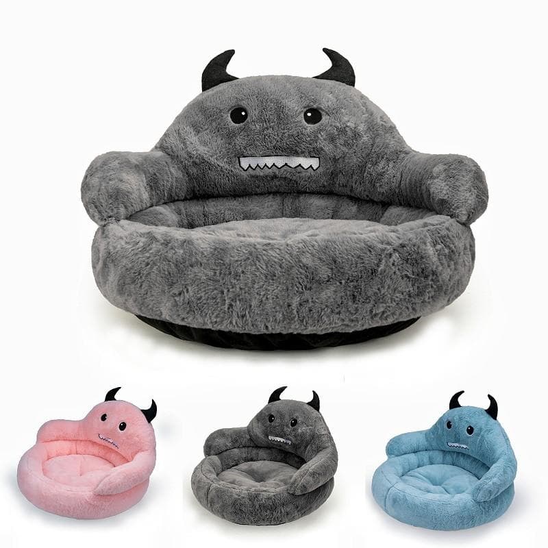Pet Supplies Imitation Rabbit Down Little Monster Pet Nest Mattress Creative Dog House Autumn and Winter Warm Cat Nest