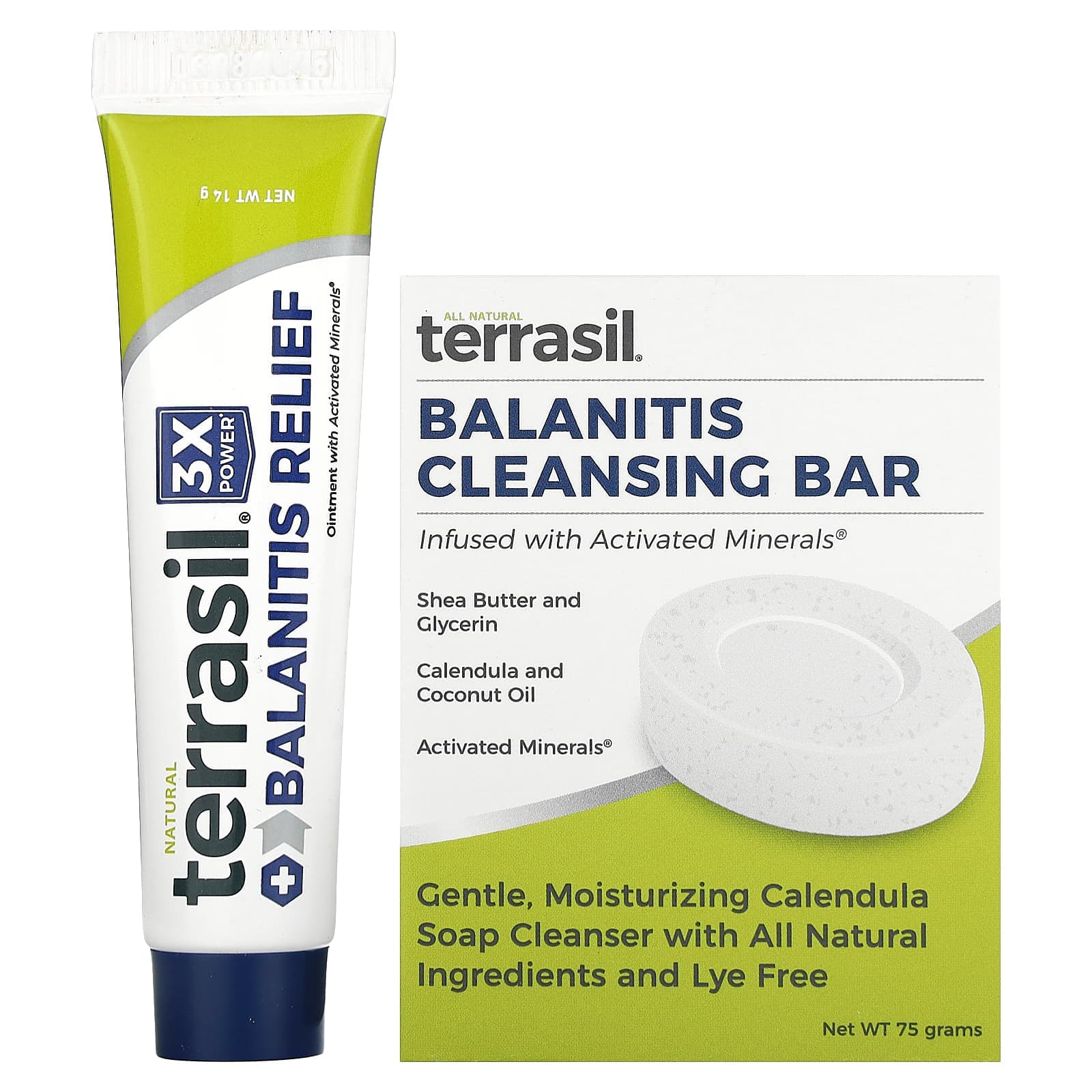 Terrasil, balanitis symptom relief 2-product system, 2-piece set