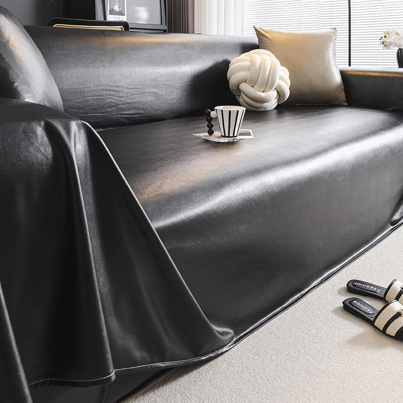 Sofa Towel One Piece Leather Sofa Cover Anti Cat Scratch Non Stick Hair Waterproof Tech Cloth Cover Shade chocolate brown