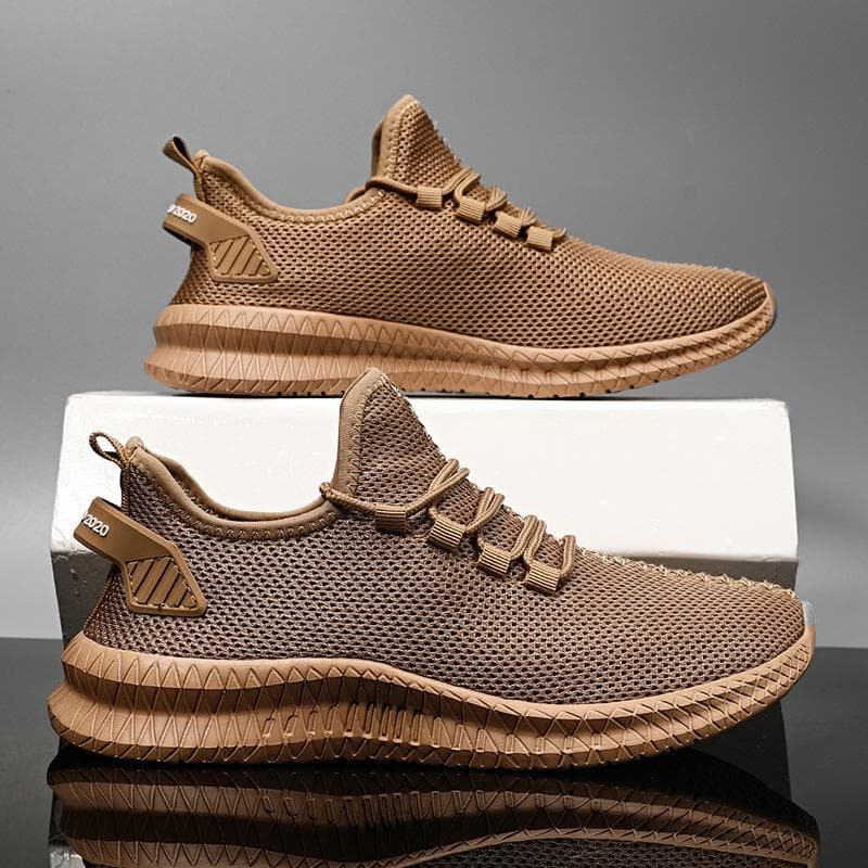 Men's Lightweight Running Shoes Mesh Casual Sneakers Breathable Training Tennis Shoes cm brown