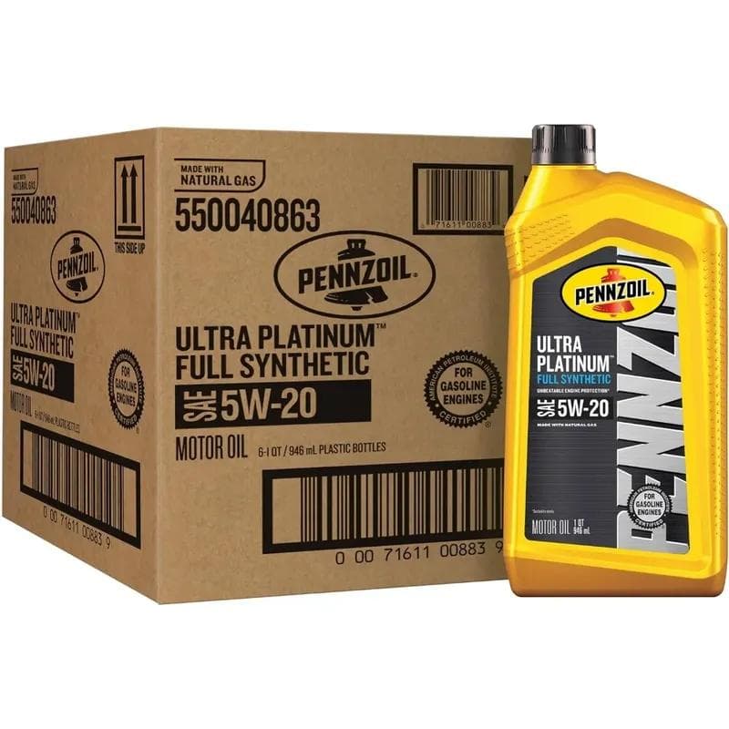 Pennzoil Ultra Platinum Full Synthetic 5W-20 Motor Oil For Advanced Engine Protection And Performance