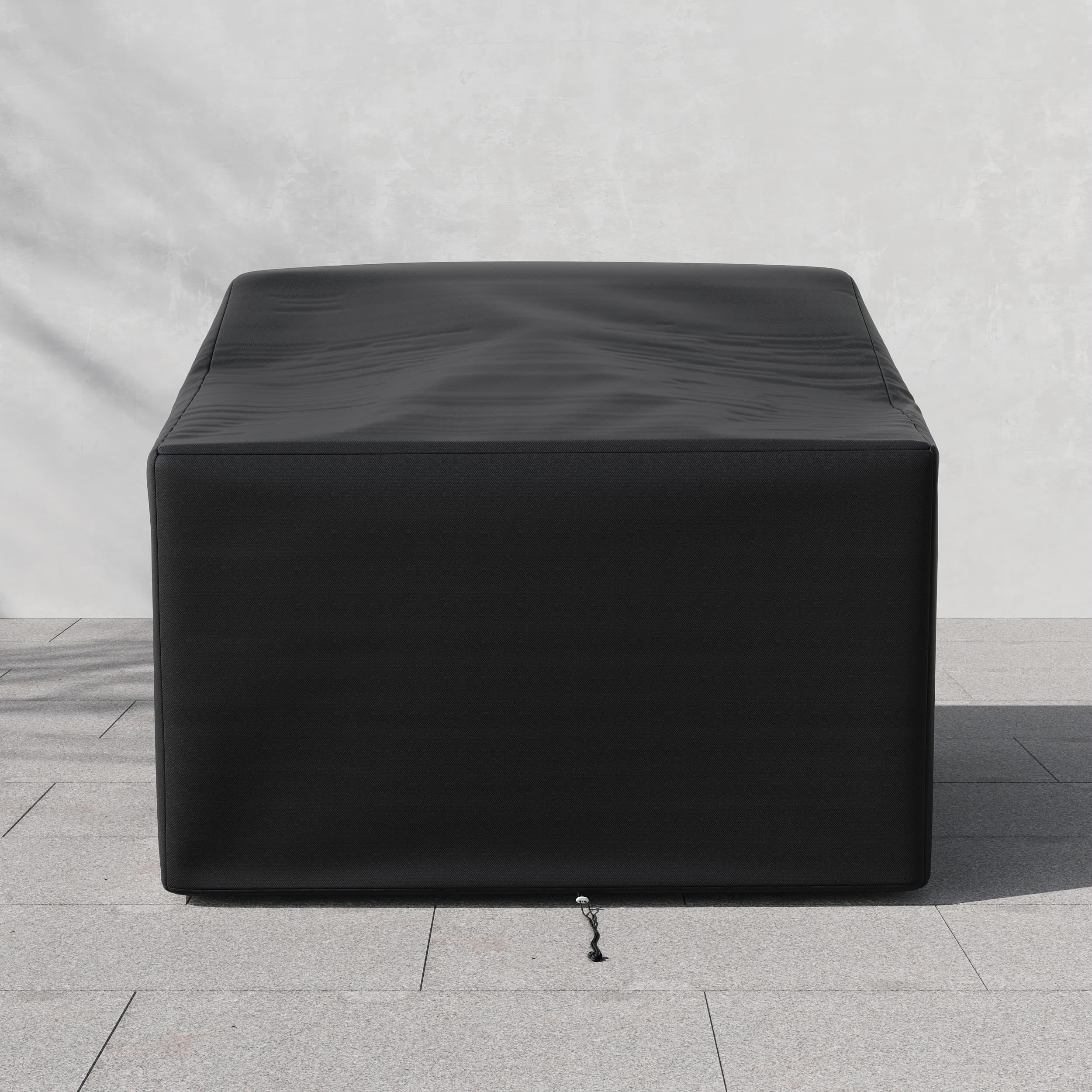 Waterproof 600D Patio Chair Cover Canvas Outdoor Furniture Cover in Black