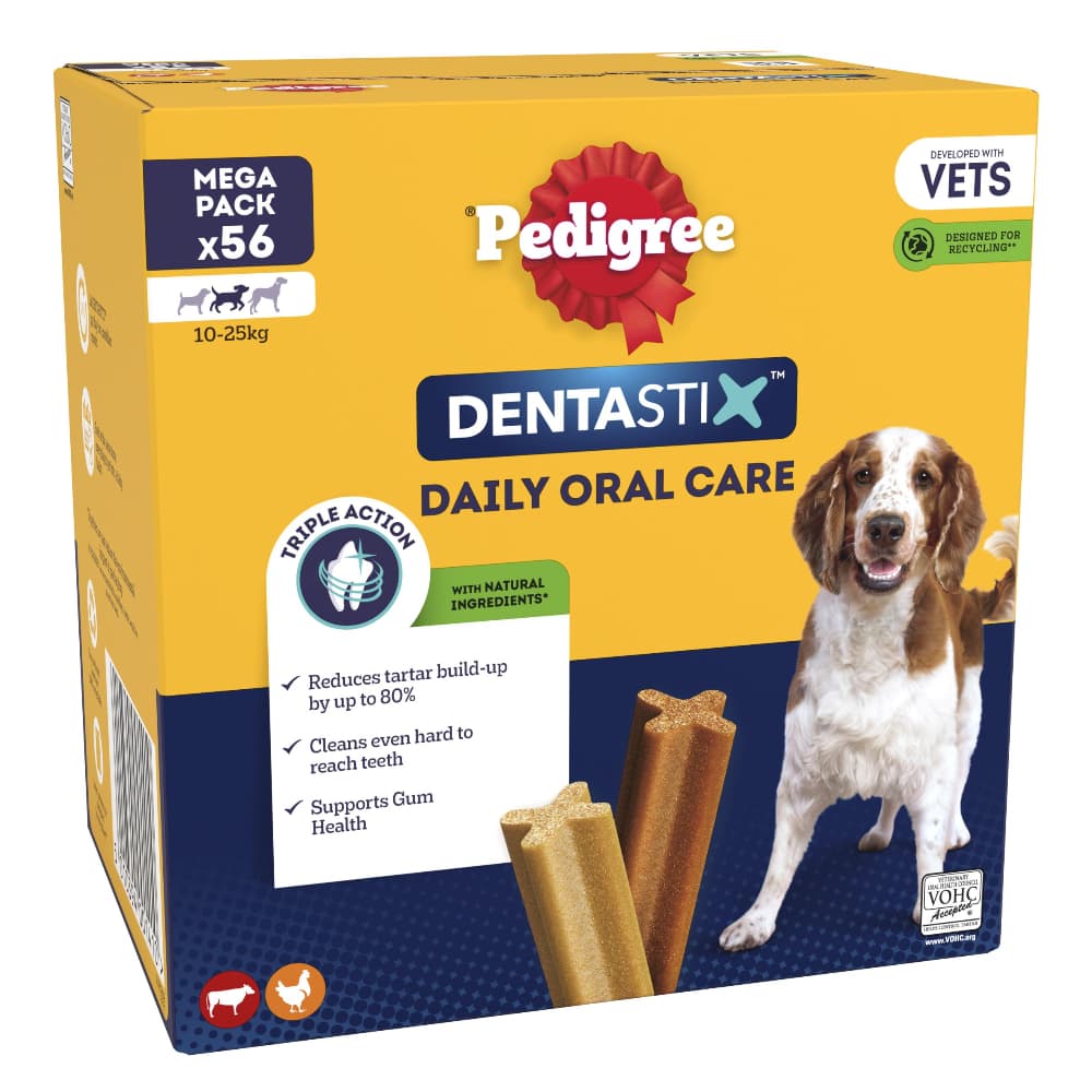 Pedigree Dentastix Daily Dental Chews for Medium Dogs (10-25kg) - 112 Sticks