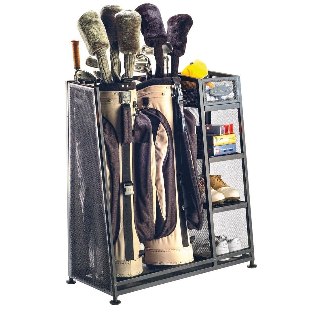 Rowlinsons Golf Organiser - Steel - L44 x W81 x H94 cm in Black