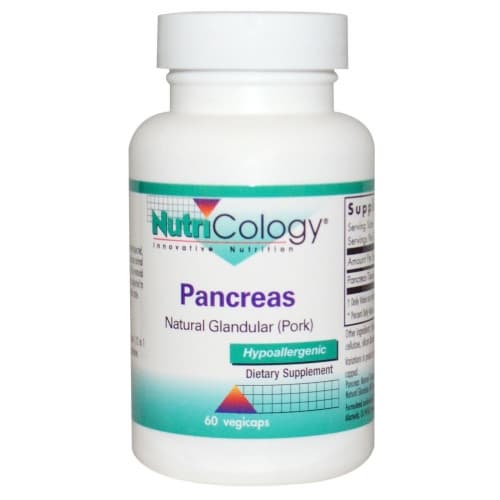 Pancreas Natural Glandular Pork, 60 Veg Caps - Nutricology / Allergy Research Group