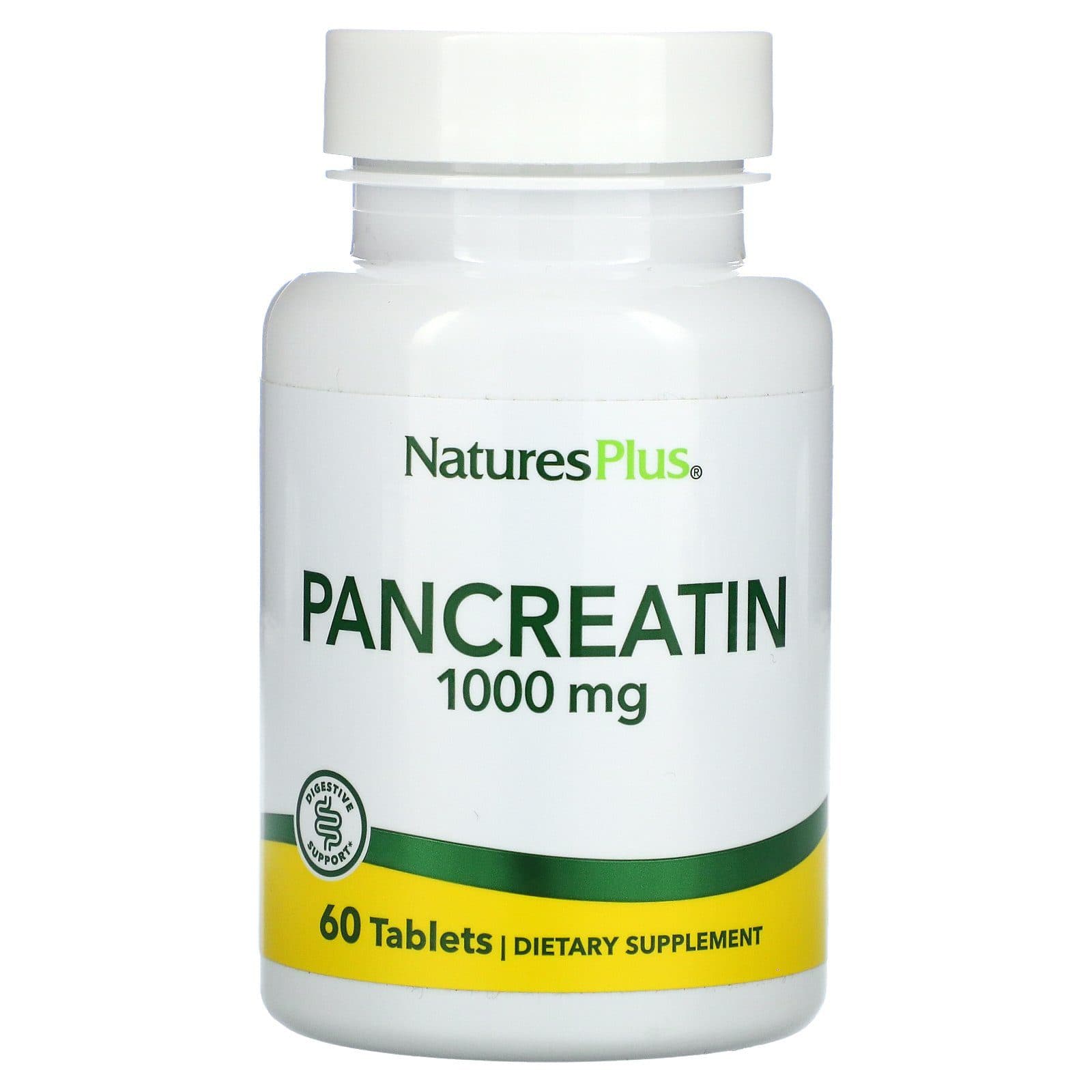 Pancreatin 1000mg 60 tablets - Natures Plus®