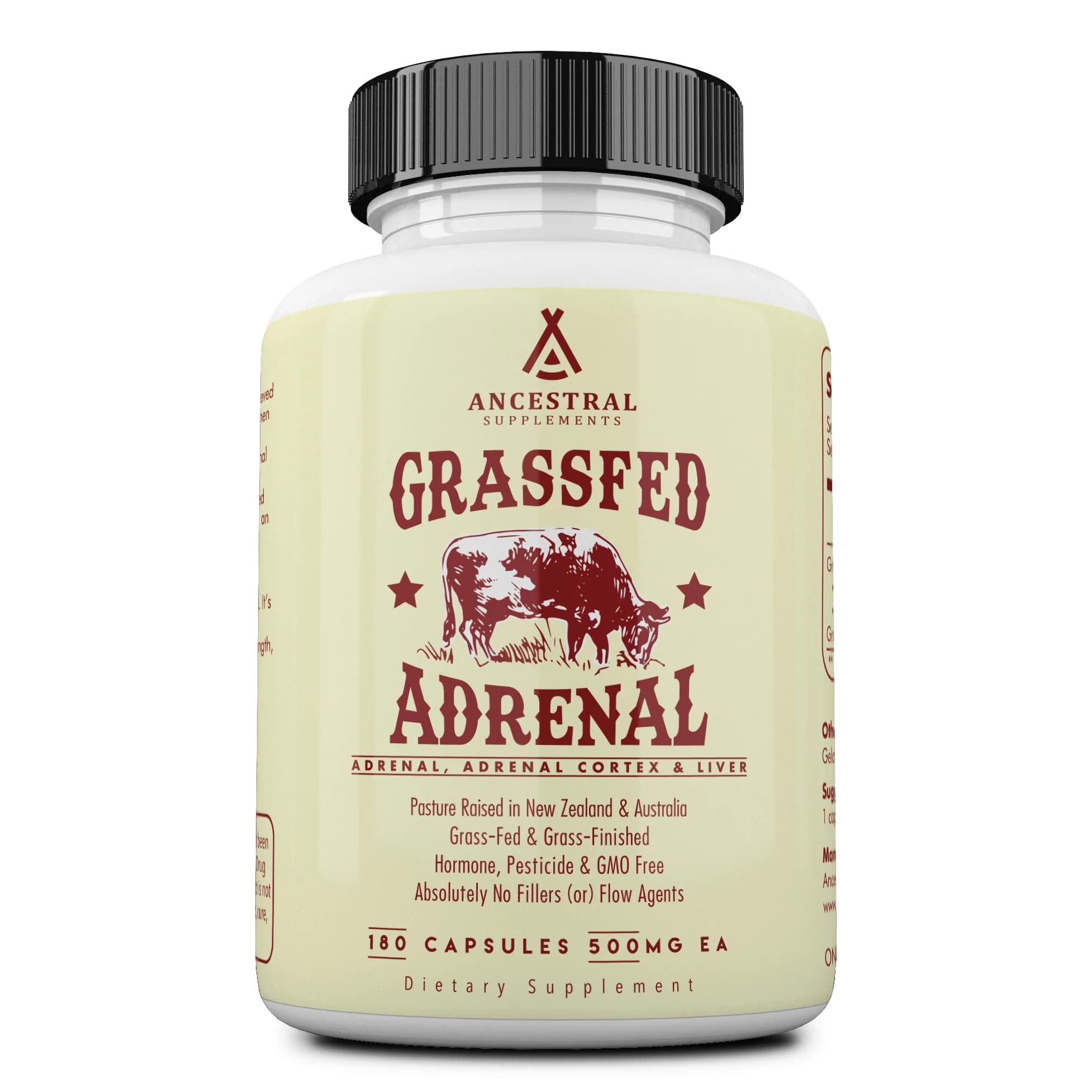 Grassfed Beef Adrenal 180 capsules with adrenal cortex and liver - ANCESTRAL SUPPLEMENTS®