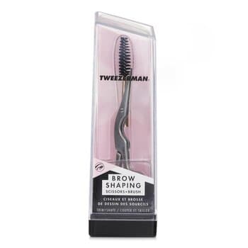 TweezermanStainless Steel Brow Shaping Scissors & Brush (Studio Collection) 2pcs