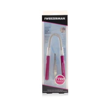 TweezermanSmooth Finish Facial Hair Remover - Pink (With Stainless Slant Tweezerette) 2pcs