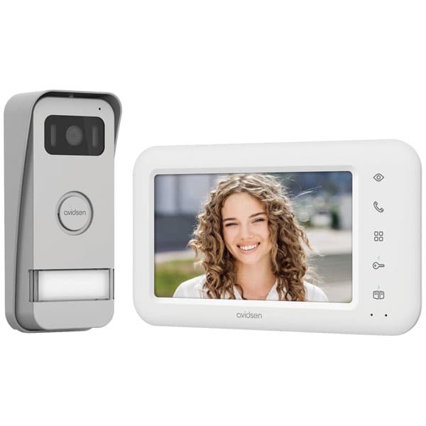 Avidsen 112300 PRIMA Video Door Intercom Kit Corded 7" Monitor Bla...