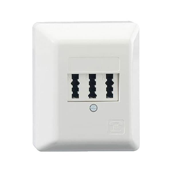 Rutenbeck 10210109 TAE Phone Socket Surface-Mount White 1 Tel 2 De...