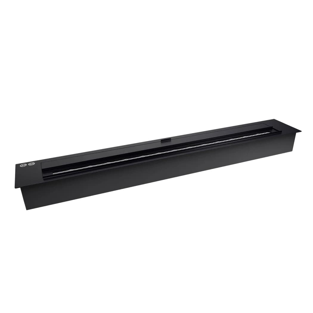 Superior 4L Bioethanol Fireplace Burner 80 cm – Black Built-In Burner Insert with Lip – ScandiFlames