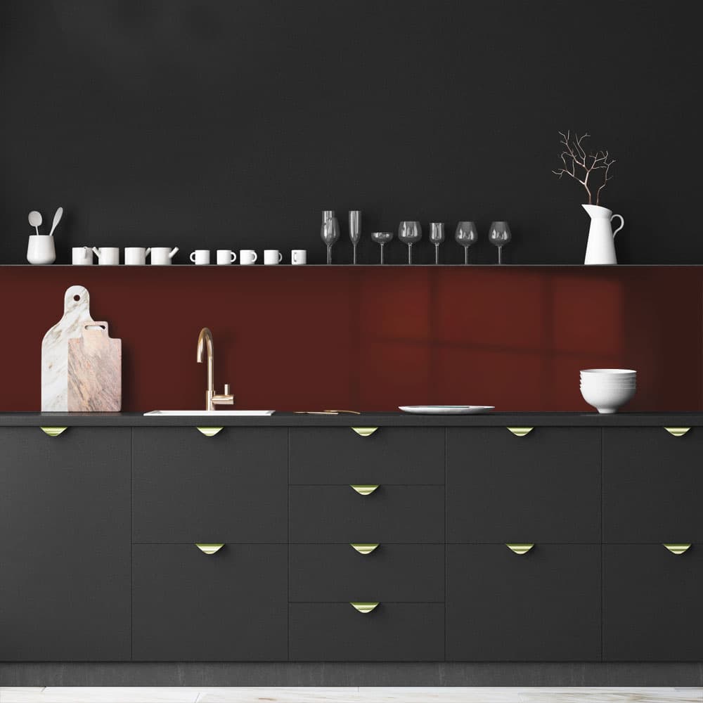 Earth Plum Splashback  - Custom Size - Acrylic - Standard Colour - Custom Splashbacks