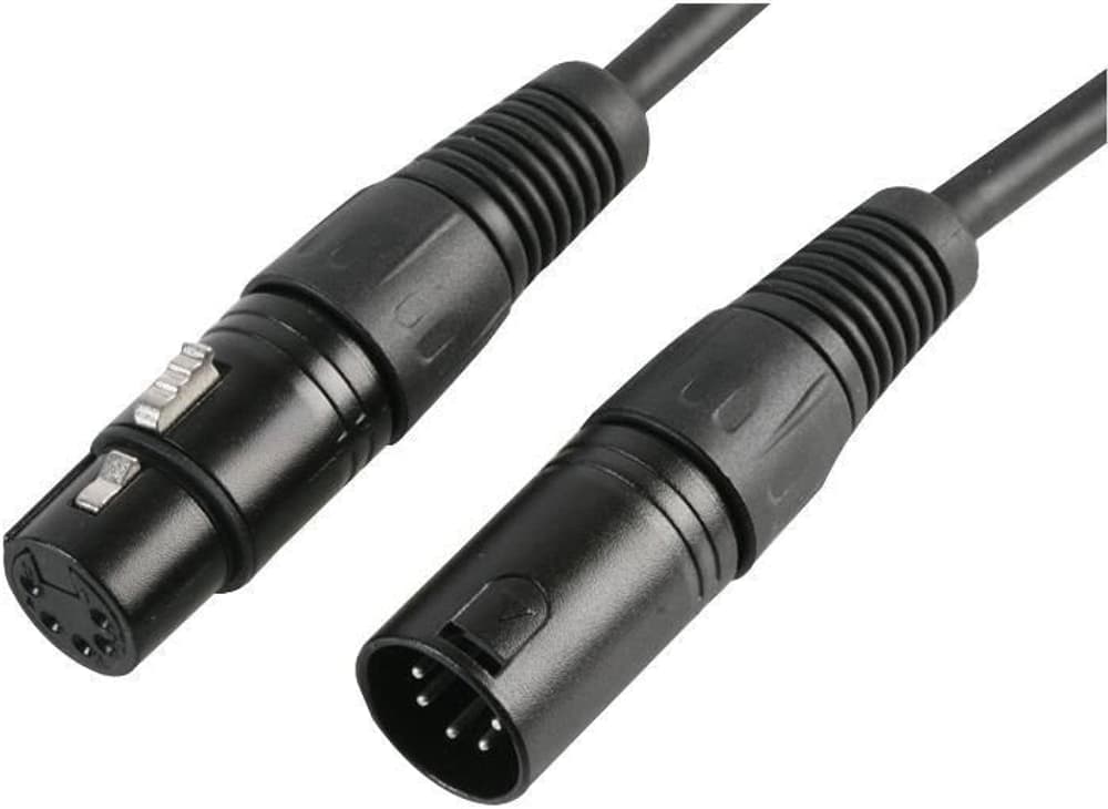 Pulse DMX Lead, 5 Pin XLR Male to Female (1 Pair+Screen), 5m Black