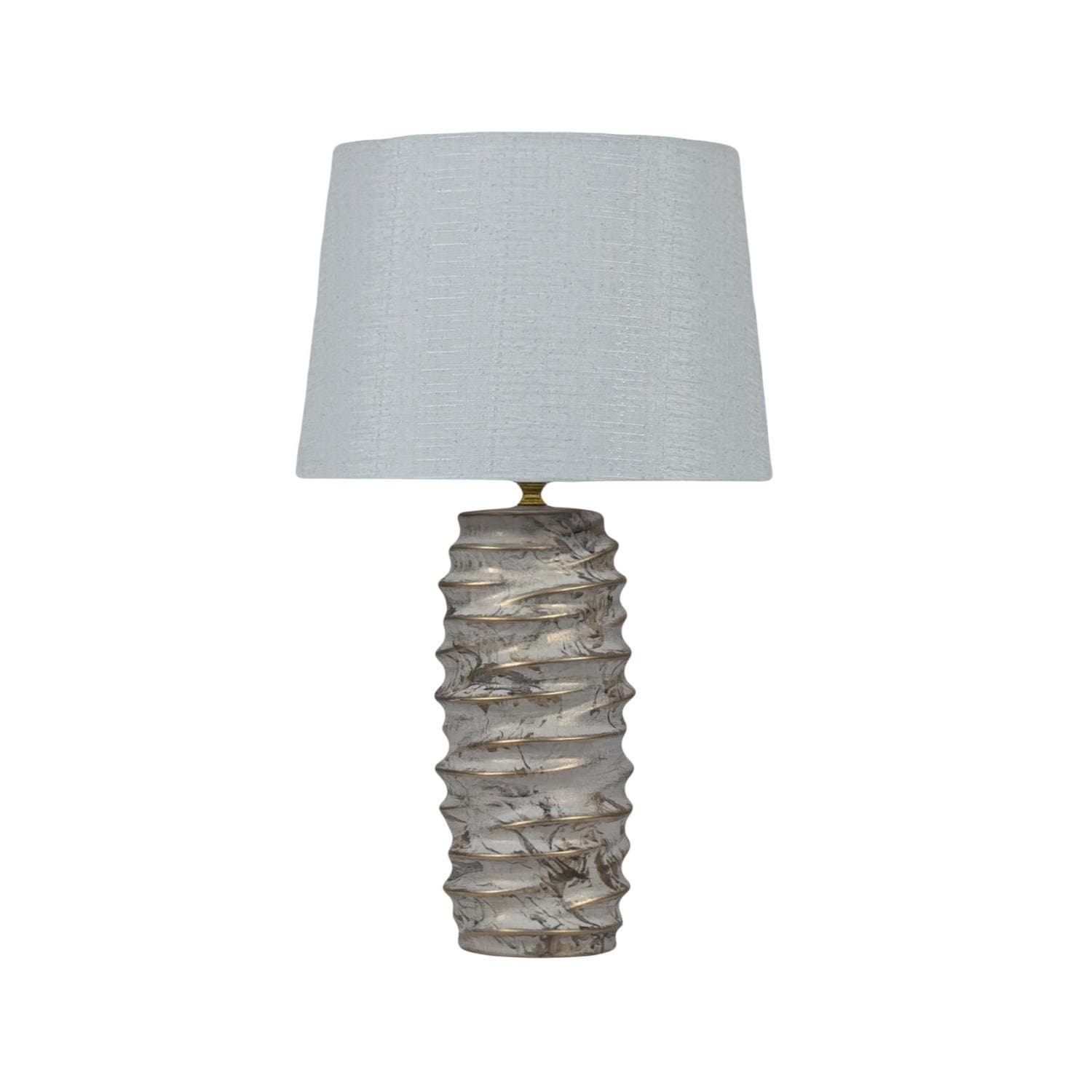 Casa Ridged Table Lamp, Stone