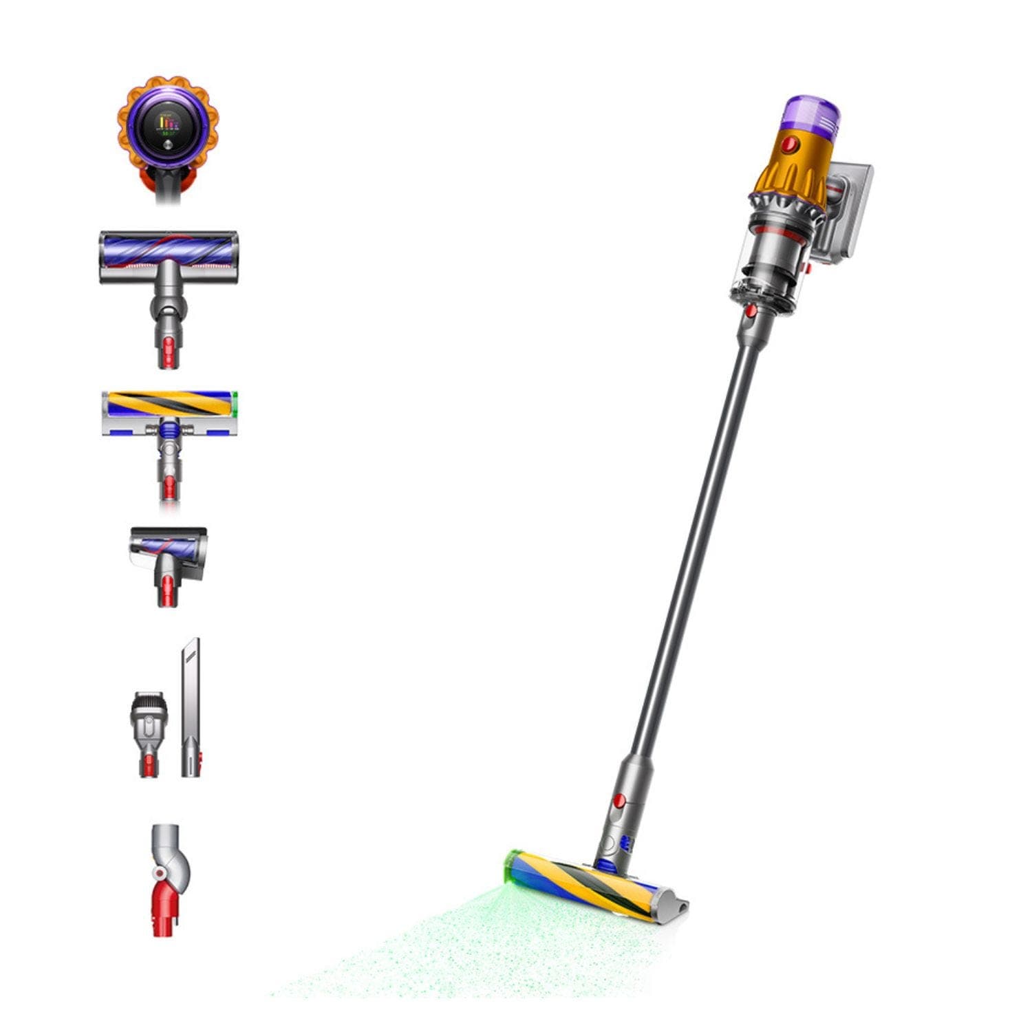 Dyson V15 Extra Cordless Vacuum Cleaner, Nickel/Blue