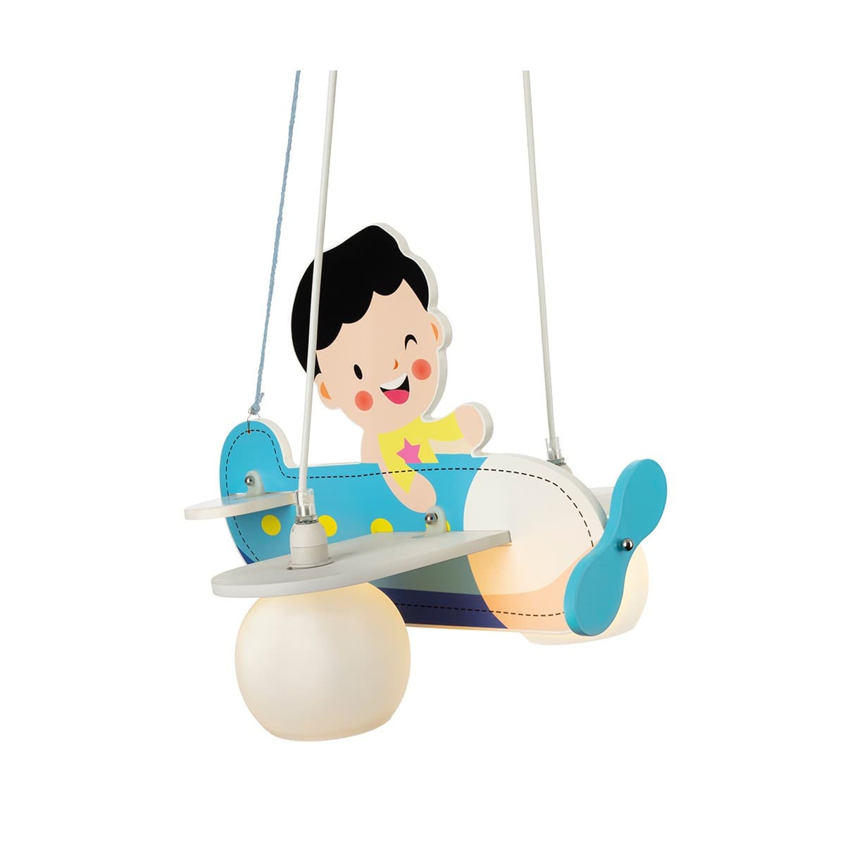 Airplane Childrens Pendant Aeroplane Light Blue, White