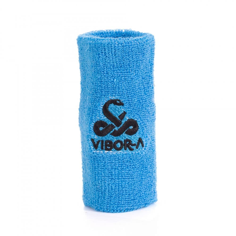 Blue Vibor-a Wristband With A Black Logo