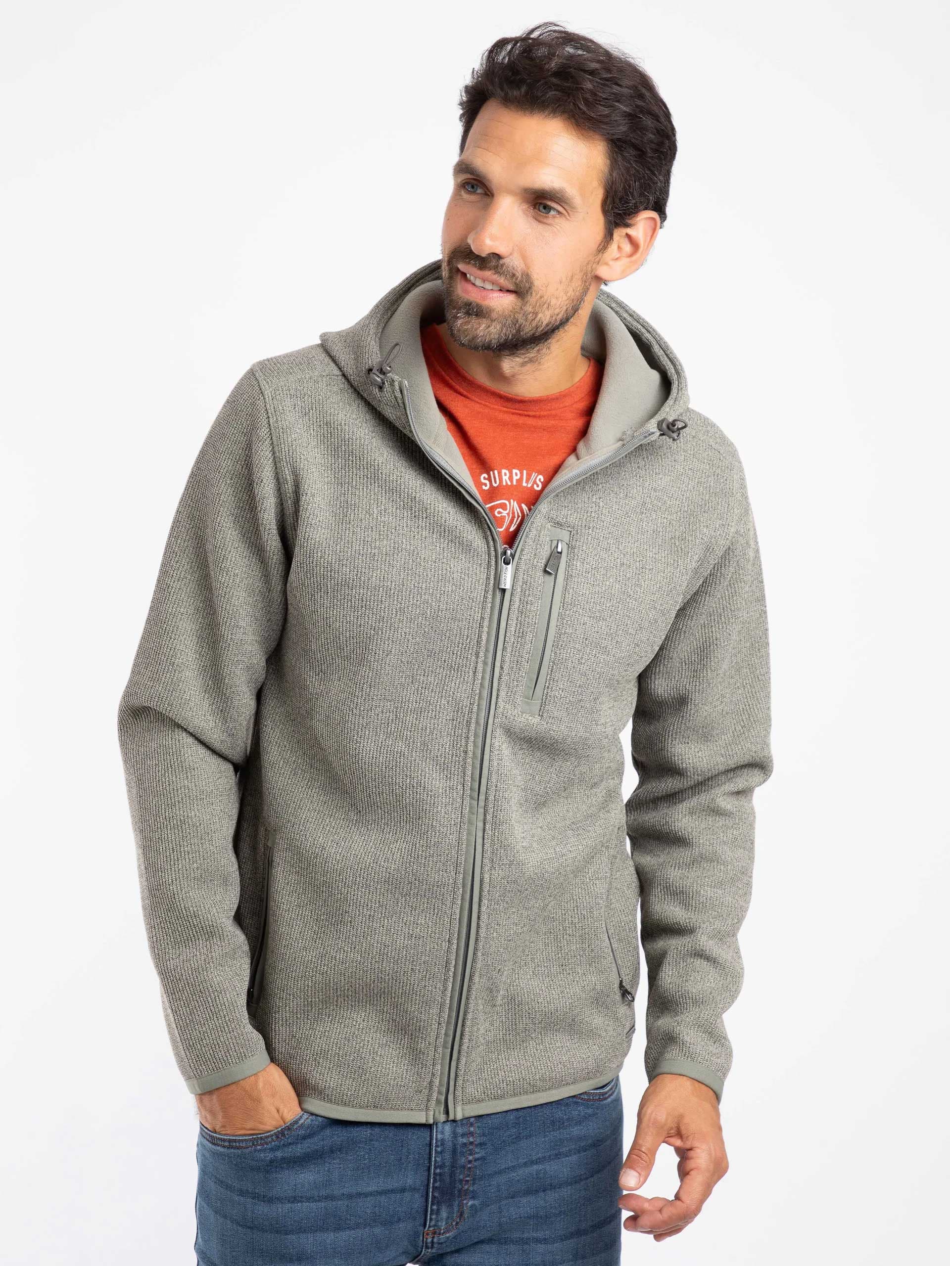 Weird Fish Mens Lockie Recycled Full Zip Bonded Fleece Hoodie M