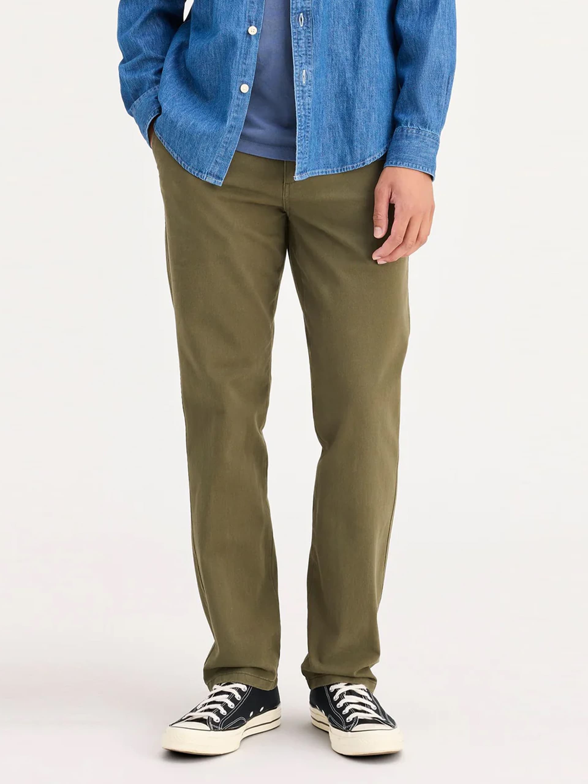Dockers Mens Ultimate Slim Fit Green Chinos 33 S