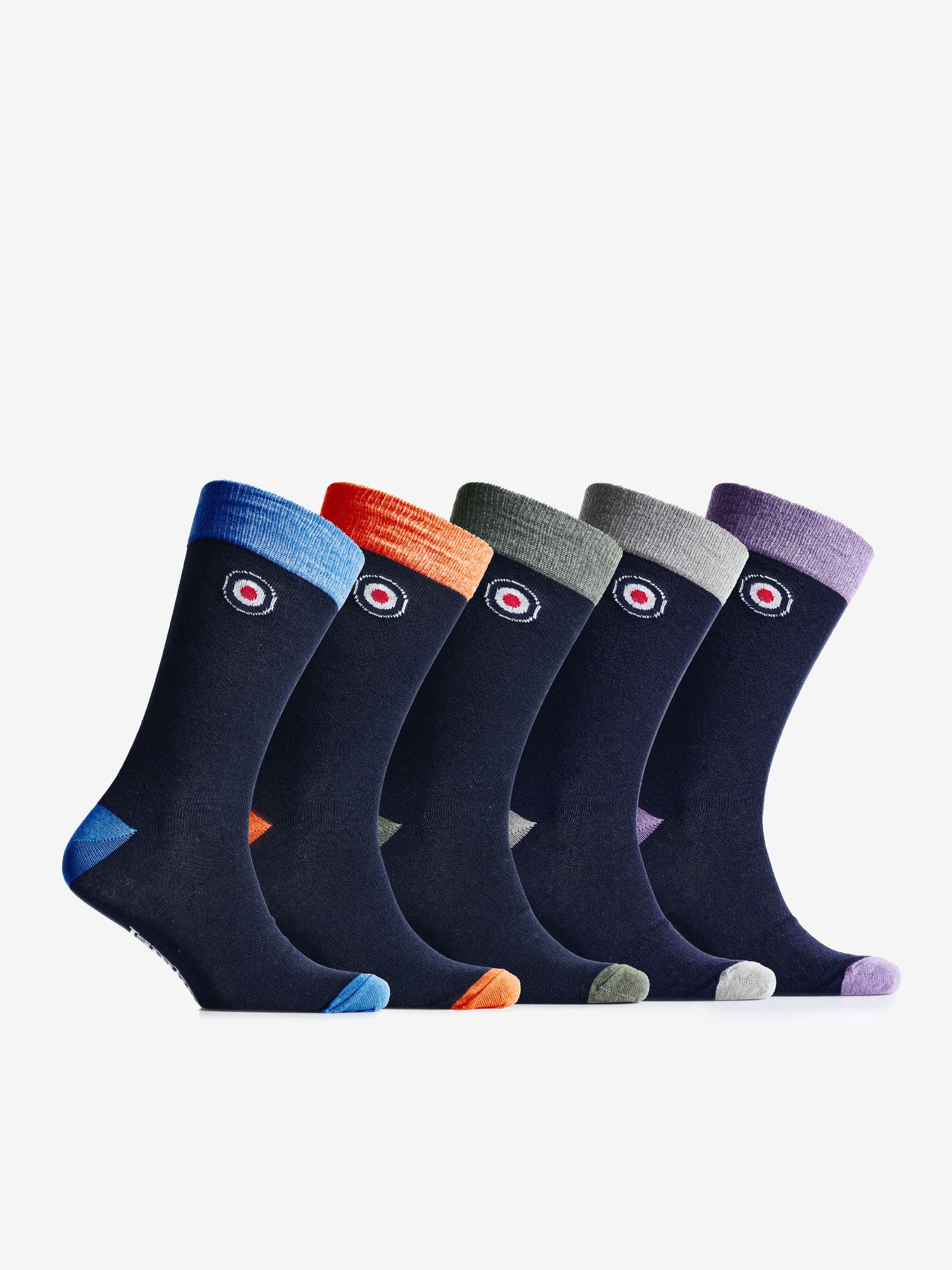 Lambretta Mens Five Pack of Navy Plain Socks ONE SIZE
