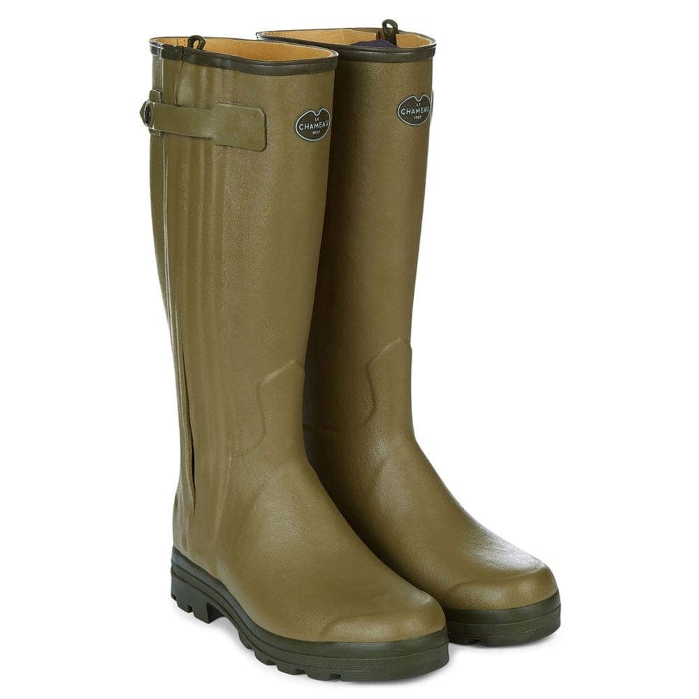 Le Chameau Chasseur Leather Lined Wellington Boots (Calf 41)