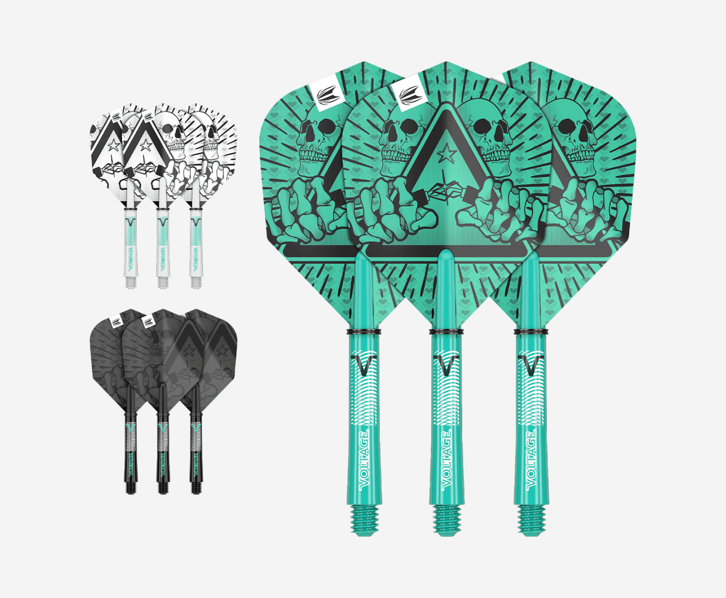 Target Darts Rob Cross Ink Aqua Pro.Ultra No.6 Shape Flights and Intermediate Dart Shafts Bundle