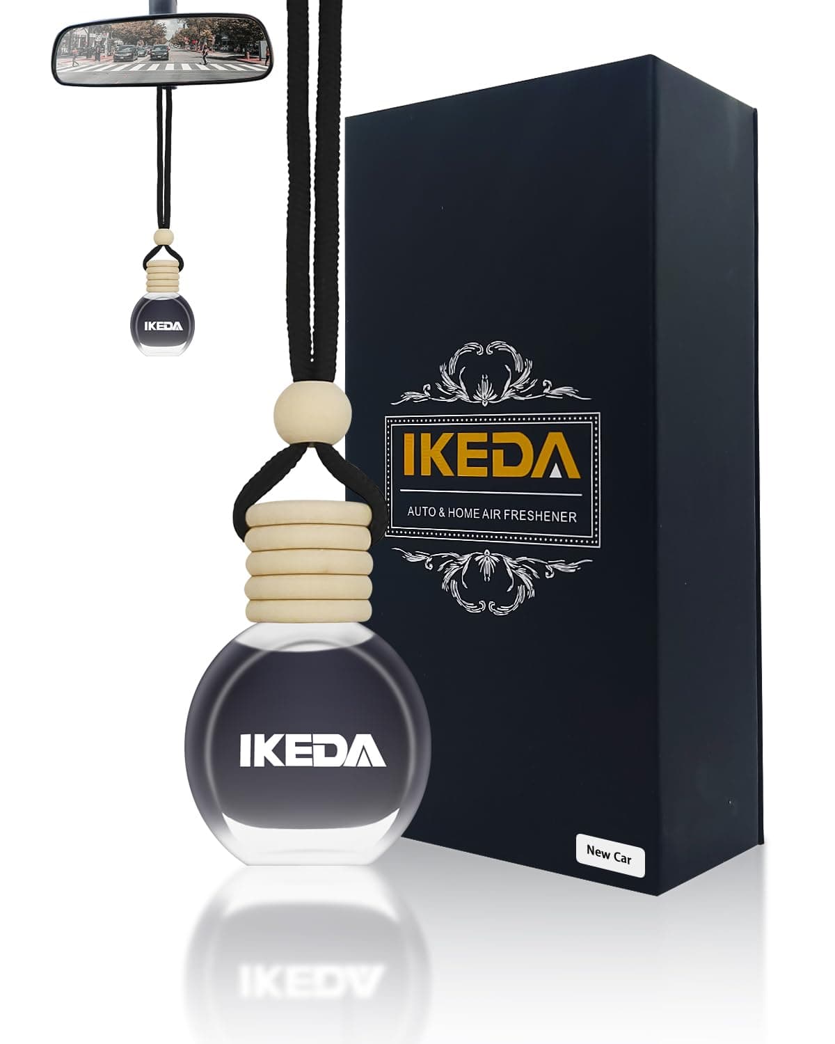 Premium Ikeda Car Air Fresheners - Long-Lasting Auto Perfume Diffuser with Real Oil