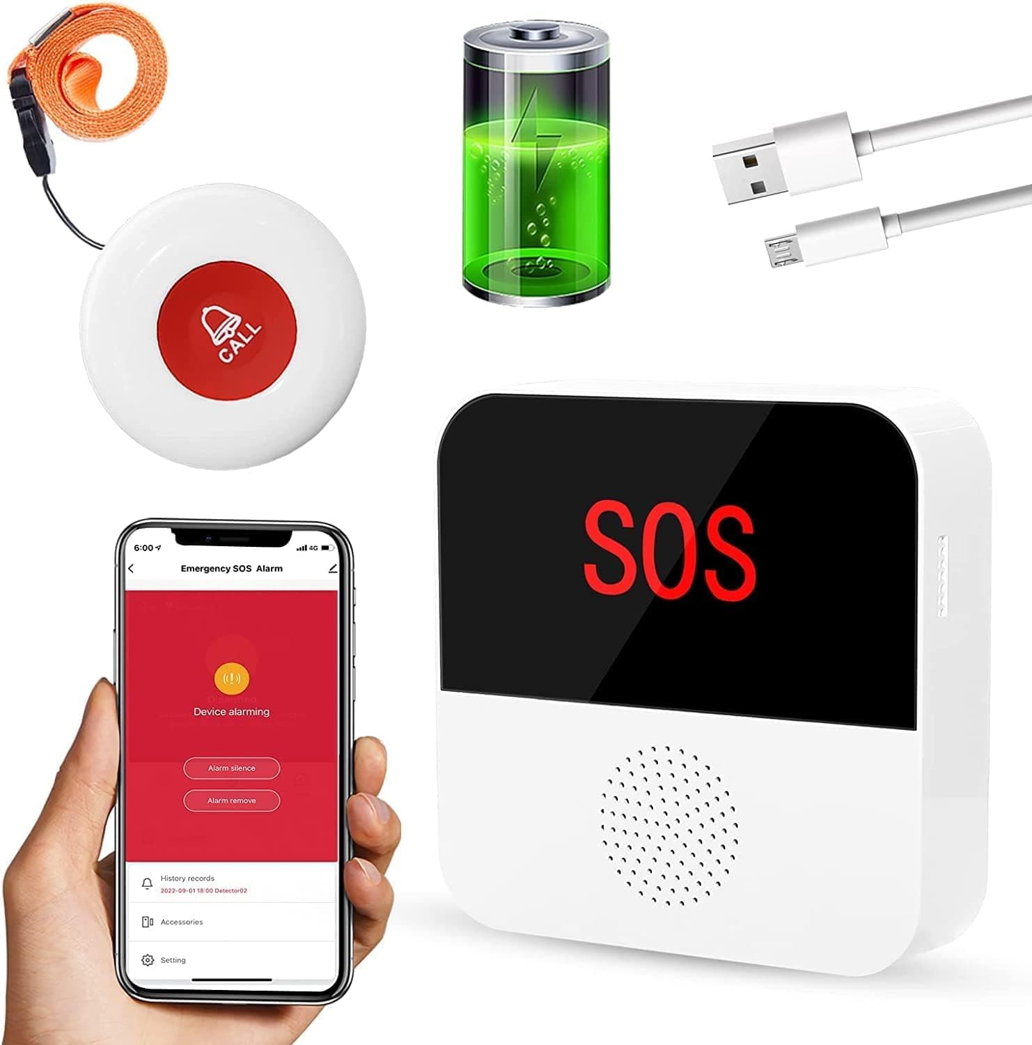 WiFi Caregiver Pager System - Black Plug In