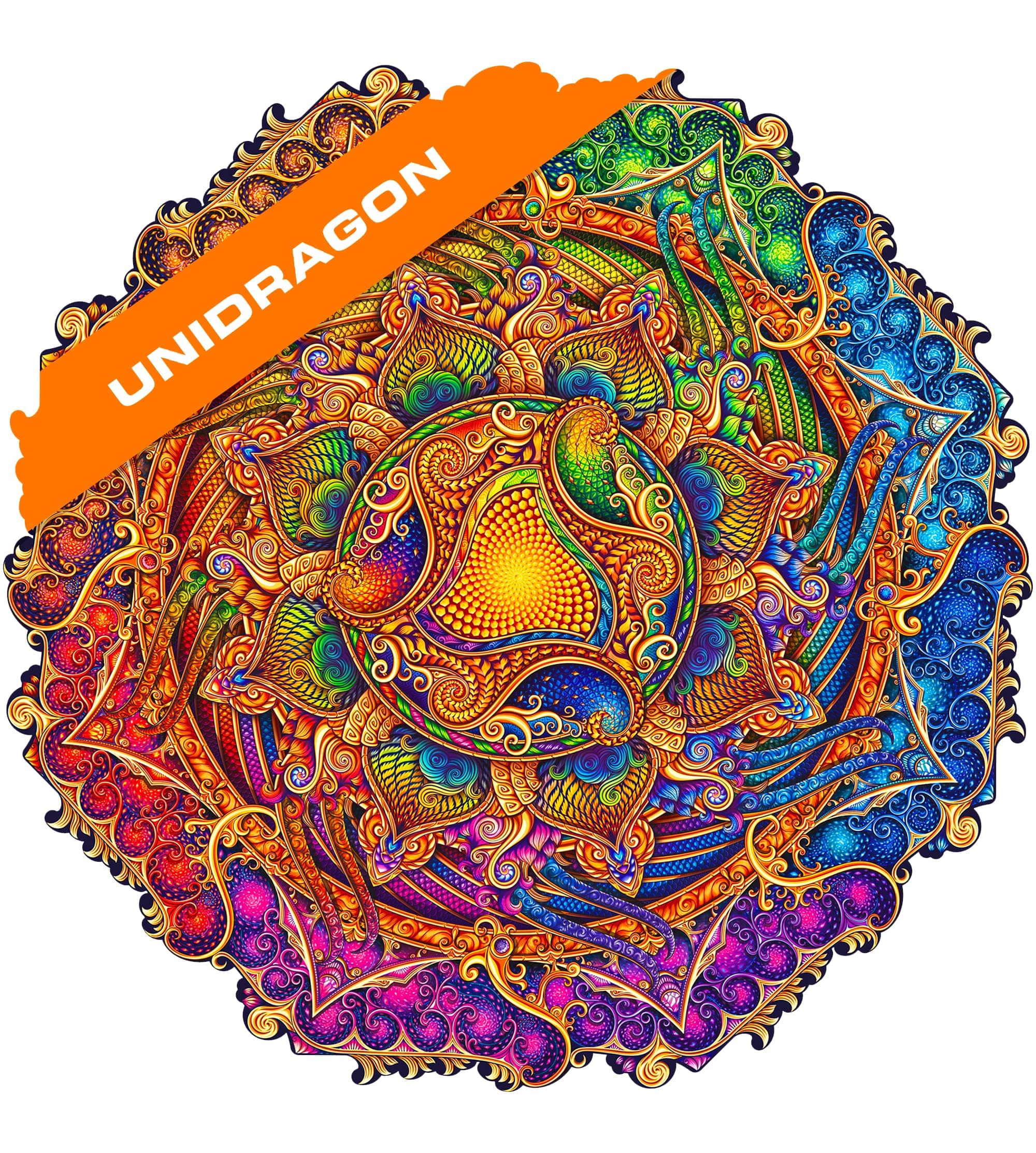 Mandala Conscious Love Wooden Puzzle - 25x25cm