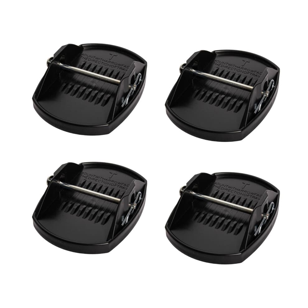 18cm x 14cm Set of 4 Black Heavy Duty Caravan Corner Steady Feet Pads