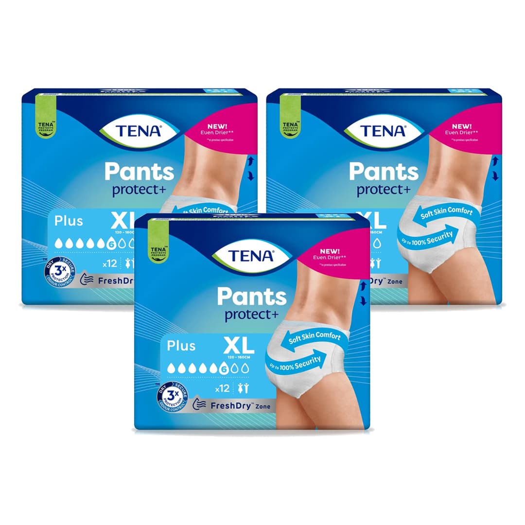 TENA Incontinence Pants Plus XL Size 12 Pack