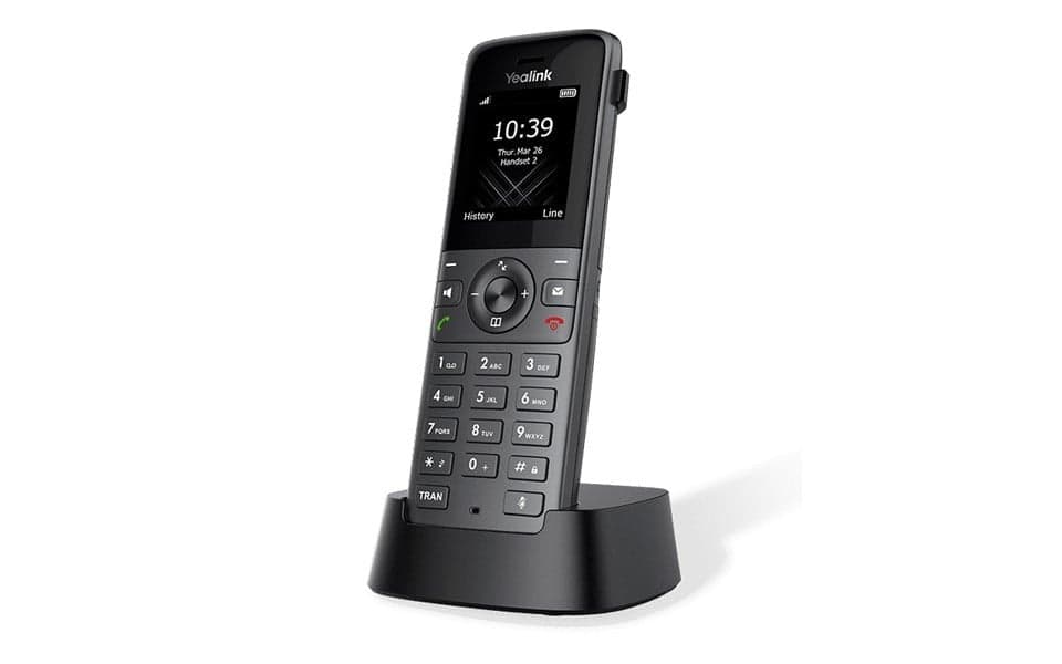 Yealink 1302021 W73H Wireless IP Mobile Phone Black 2 Lines 1302021