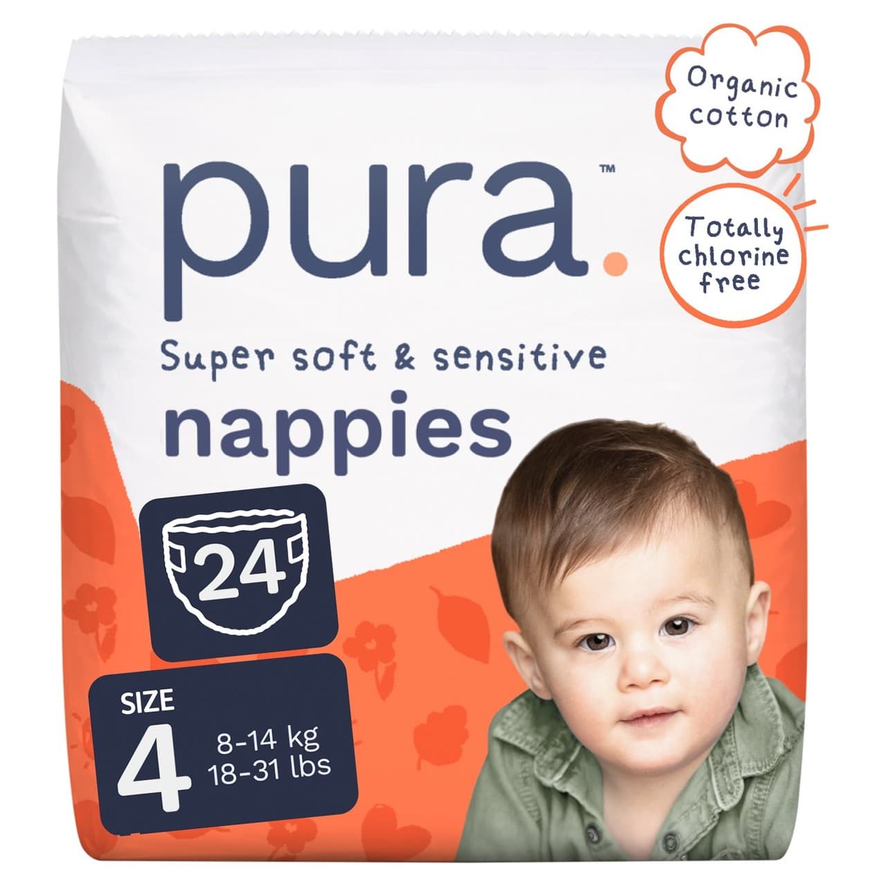 Pura Soft Baby Nappies Size 4 (24 pack)