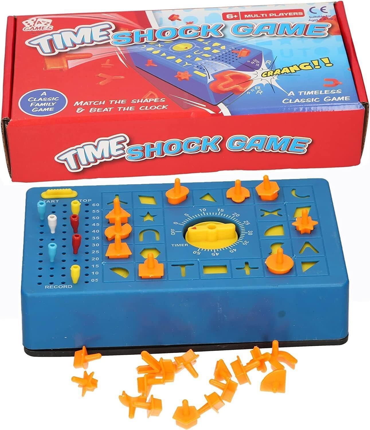Time Shock - BEAT THE CLOCK Puzzle Game - Retro Boxed Fun time Game For Kids 4+