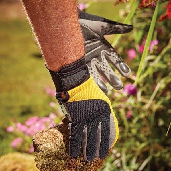 Heavy Duty Gardening Gloves Leather Suede Thorn Proof Durable Wrist Support Grip
