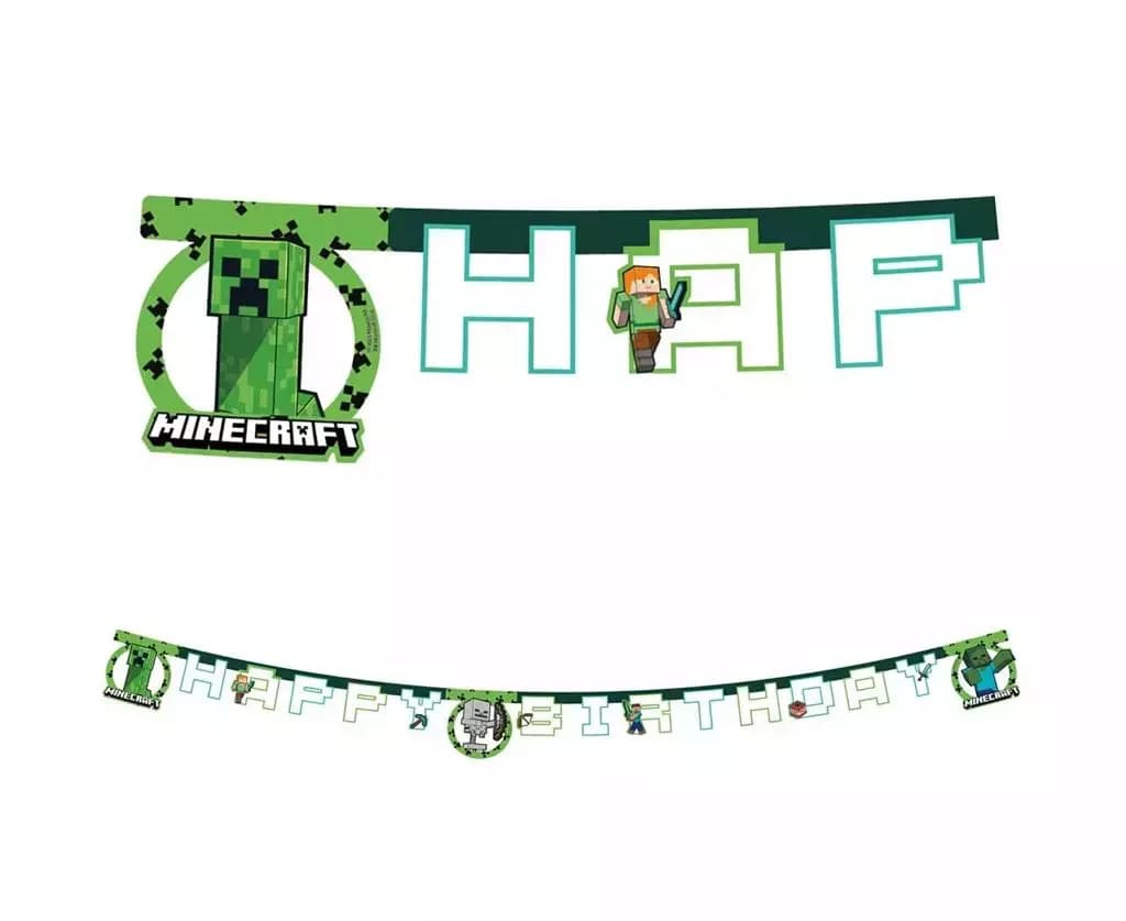 5201184954454 Banner Minecraft Happy Birthday Godan