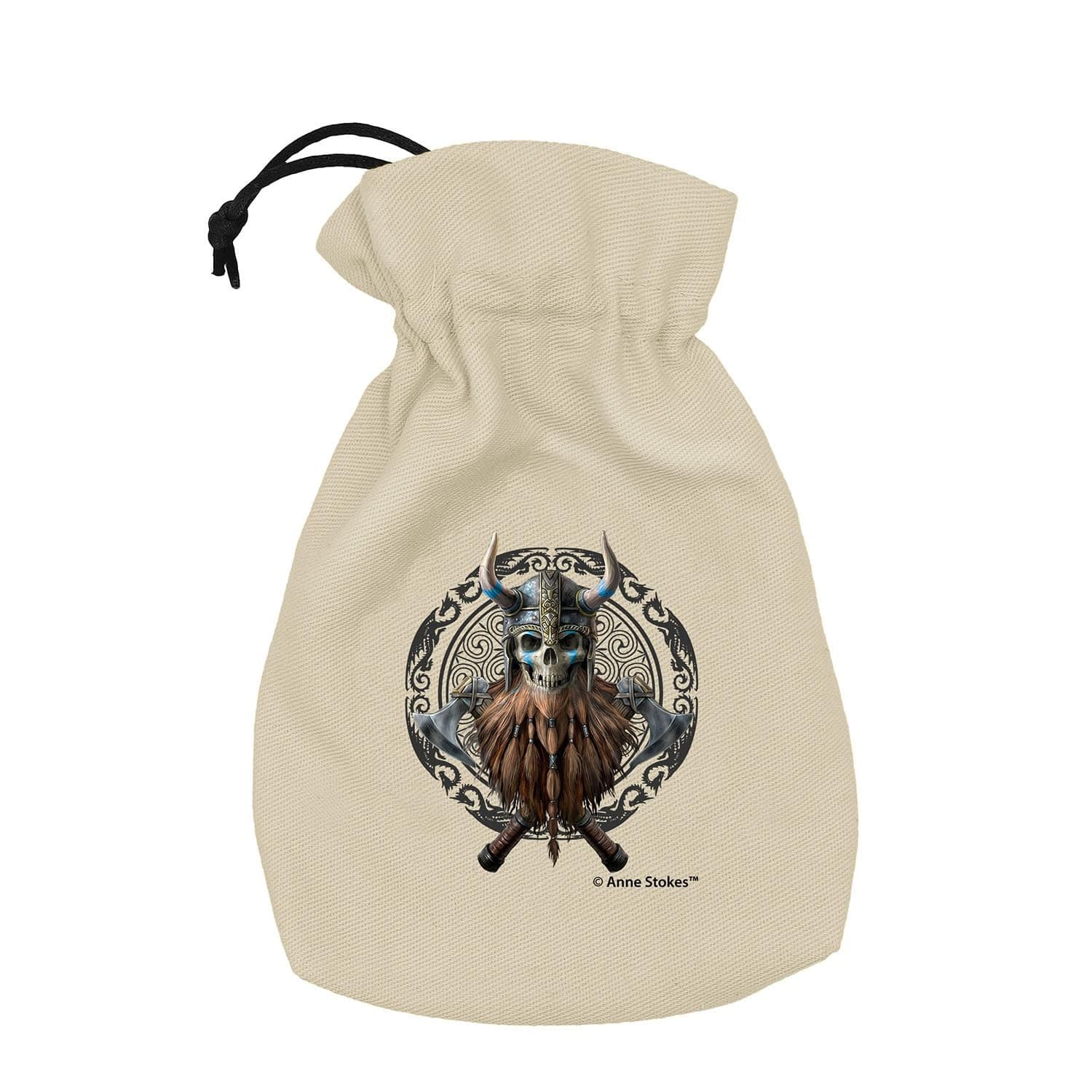 Q-Workshop| Anne Stokes - Astuccio per dadi con teschio vichingo