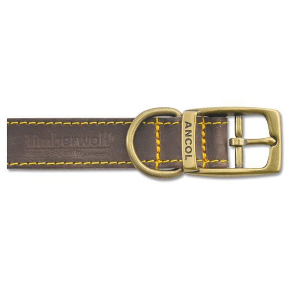 Ancol 26-31cm (Size 2) Sable Timberwolf Leather Dog Collar