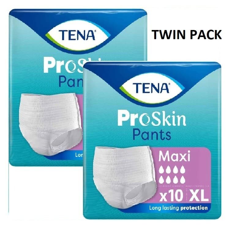 TENA Pants Maxi Pull Up Incontinence Pants Size - Extra Large - 2 x Packs of 10
