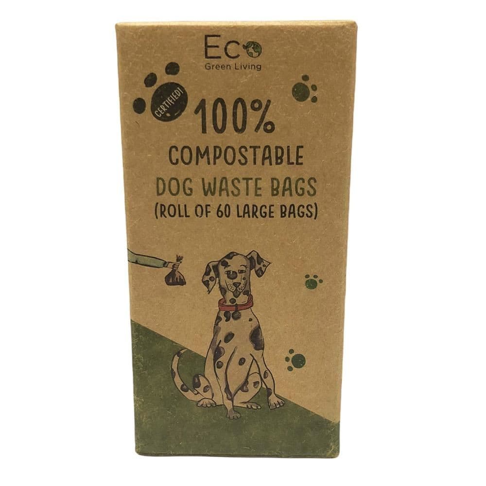 Eco Green Living Compostable Dog Waste Bags 60 Large Bags