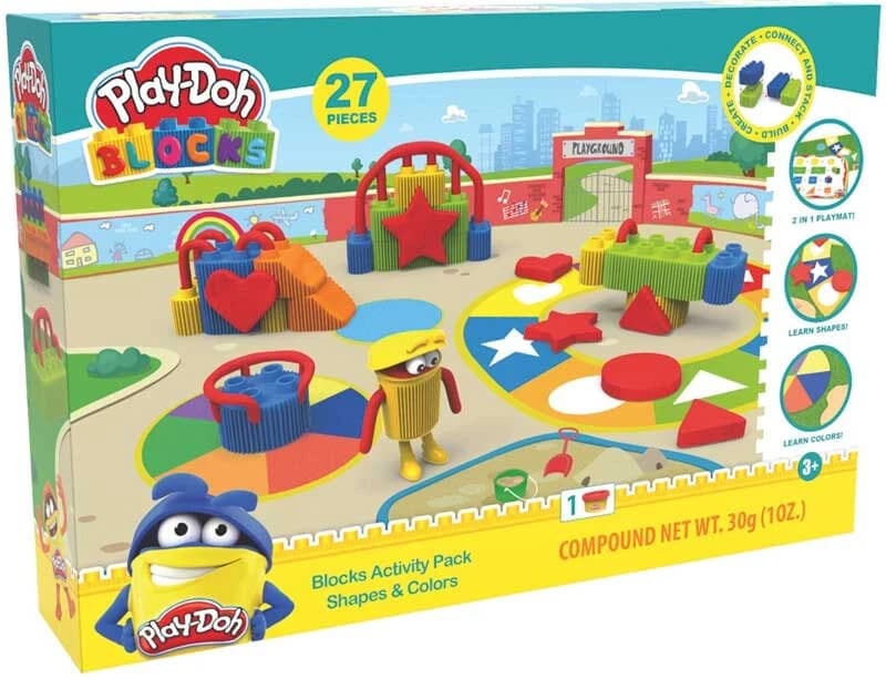 PLAY DOH BLOCKS ACTIVITY PACK COLOURS and SHAPES CREATIVE PLAYSET *BRAND NEW*