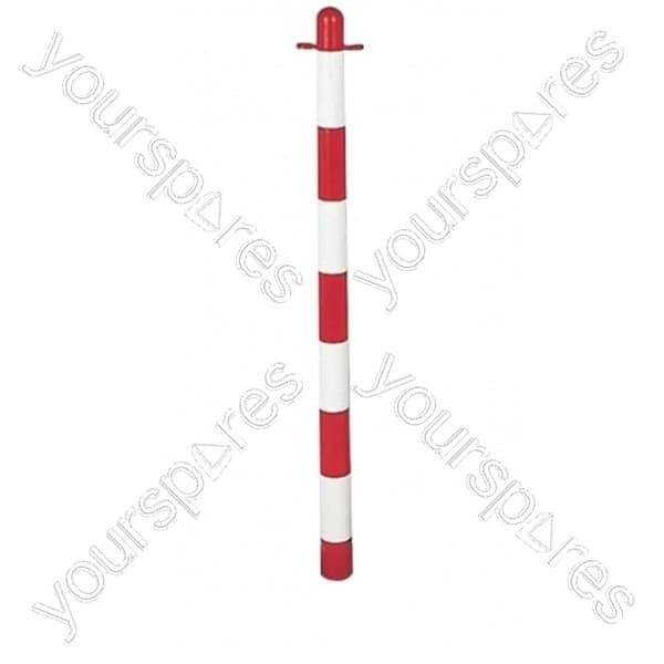 Signs and Labels Modular Post System Red and White Post FPB9K for Universal