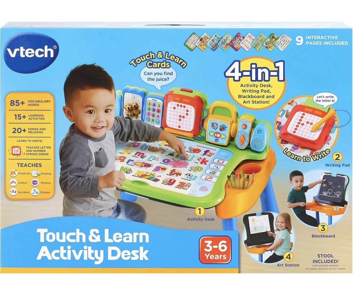 VTech Touch and Learn Activity Table - Musical Kids Desk with Letters