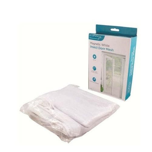 Ashley Housewares Magnetic White Insect Door Mesh - 100 x 210cm