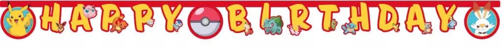 Girlanda Pap 200cm Pokemon Happy Birthday Go Pbh Godan