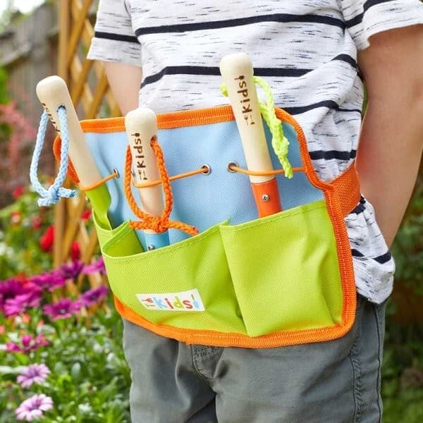 Kids Gardening Tool Kit Set Outdoor Rake Fork Spade Bag Children's Educational