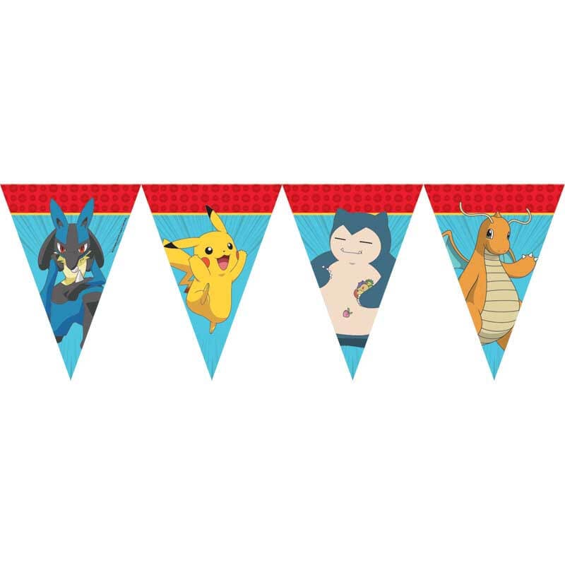 Pokemon Paper Triangle Flag Banner 2.3m