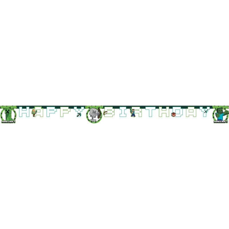 Minecraft "Happy Birthday" Banner 2m